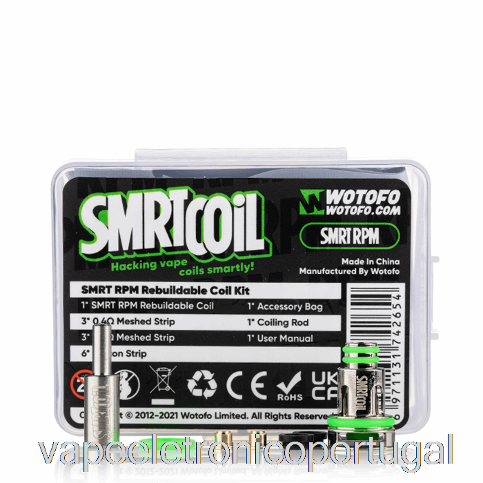Kit De Bobina Reconstruível Vape Eletrônico Wotofo Smrt [rpm] Kit De Bobina Reconstruível